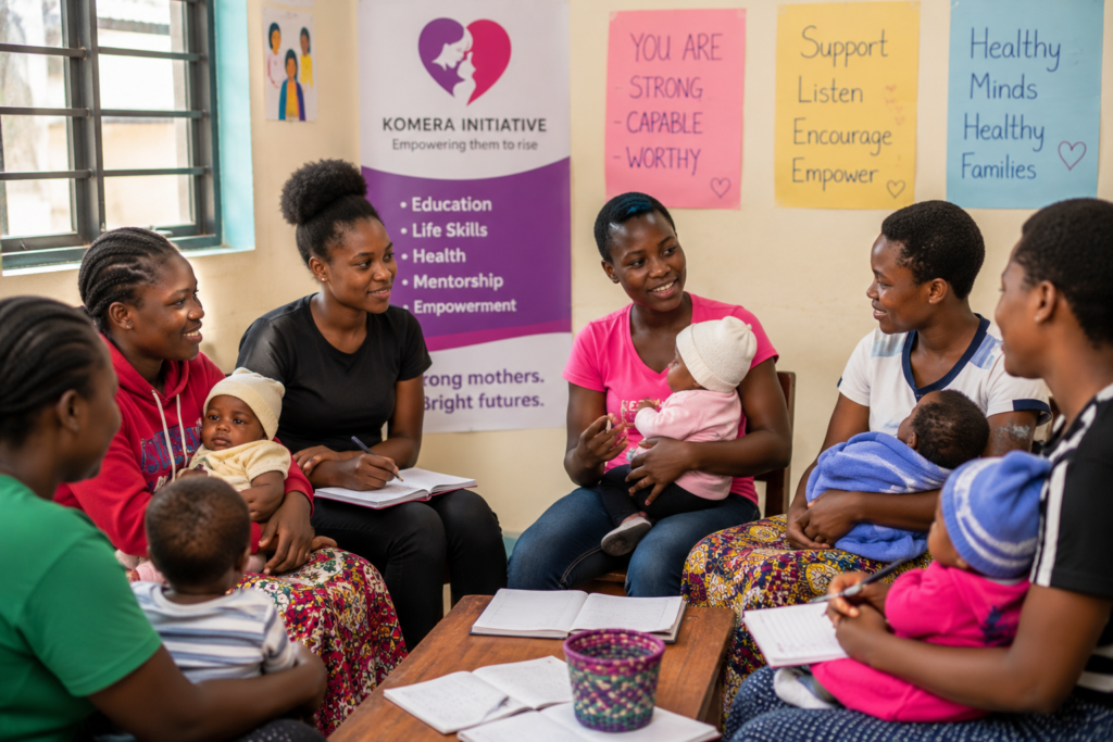 Our Programs Young mothers in Rwanda learning tailoring, entrepreneurship, and business skills